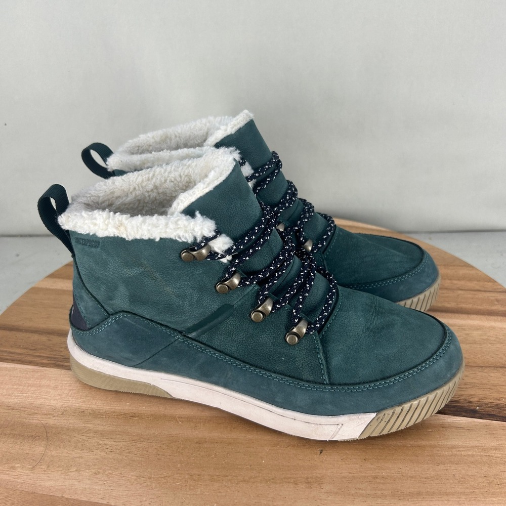 The North Face Womens Ballard III Waterproof Winter Boots Green NF0A4T3X Size 8